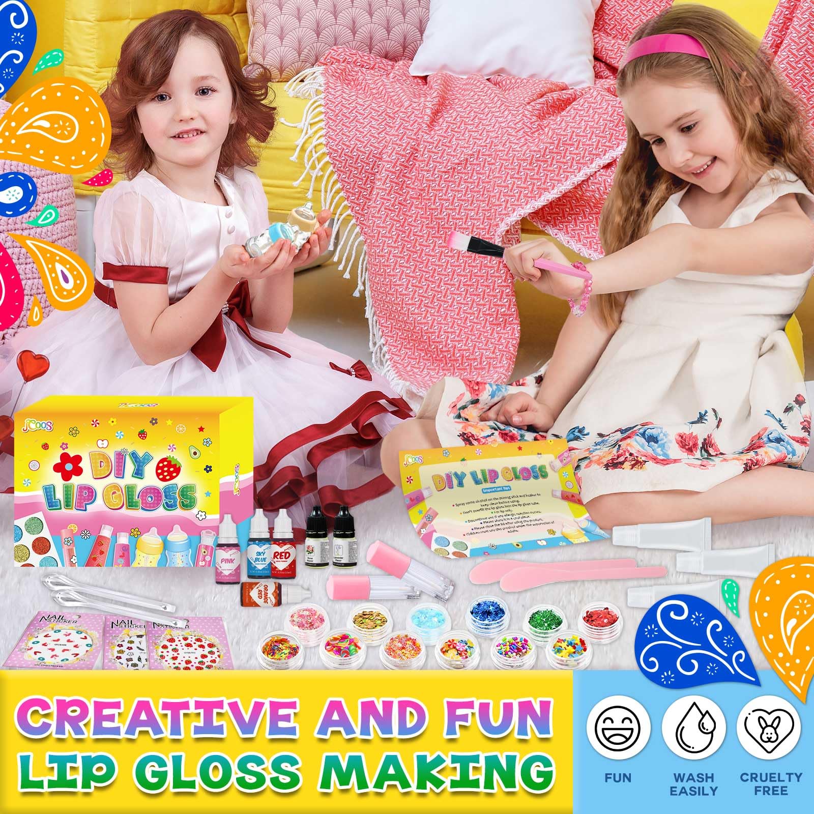 Jcoos lip gloss pigment colors provide bold options for personalized shades.