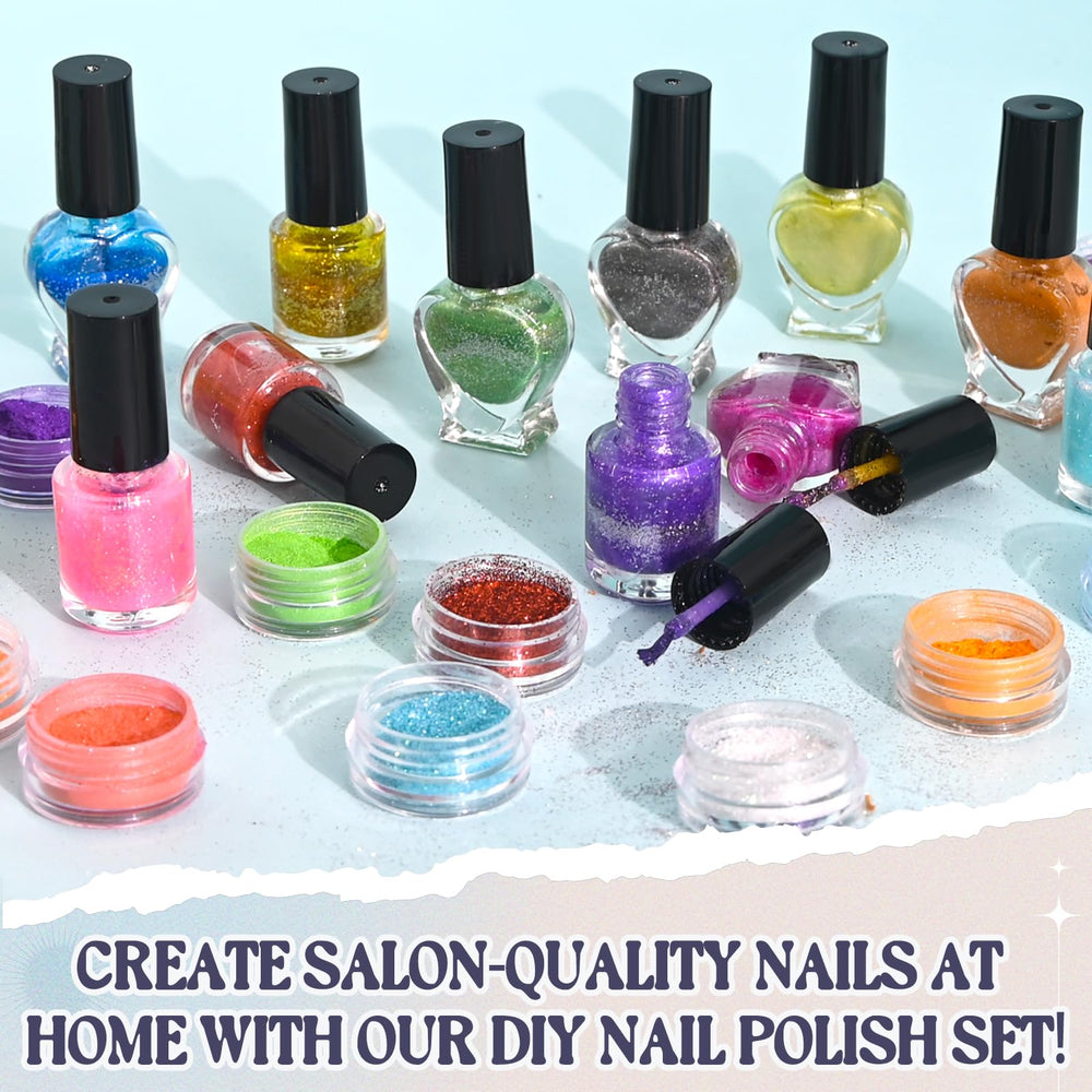 JCOOS instruction card guides beginners through DIY nails