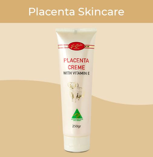Jean Charles Australian Placenta Cream being applied to skin for daily nourishment.