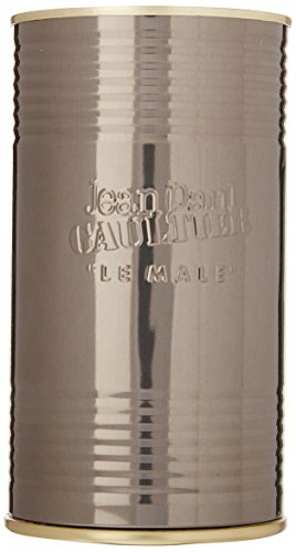 Jean Paul Gaultier Le Male bottle side view, travel-friendly size.