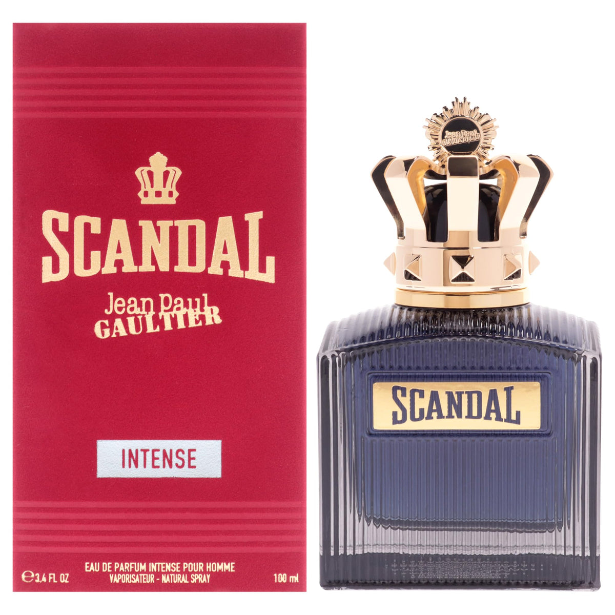 Jean Paul Gaultier Scandal Intense bottle reveals a bold woody-aromatic scent for evening wear