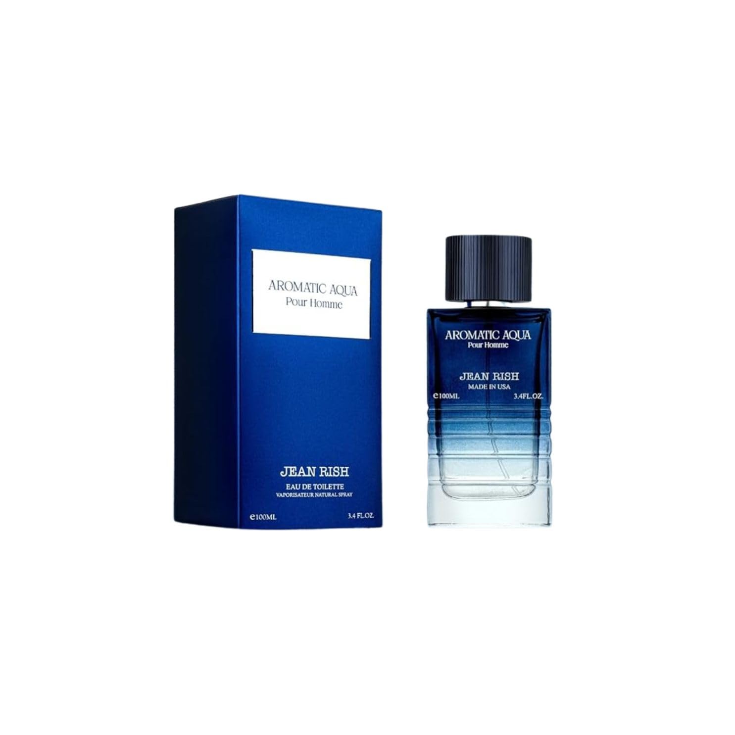 Jean Rish Aromatic Aqua Pour Homme bottle front view for daily refinement