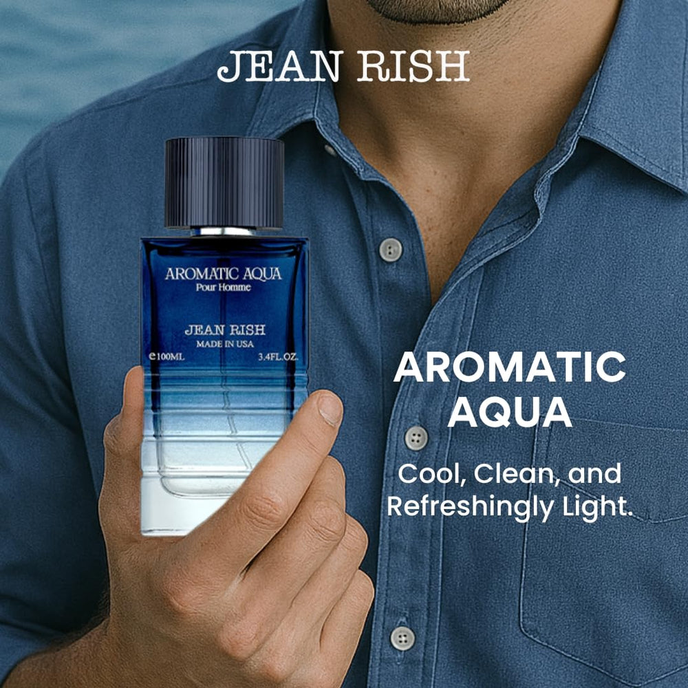 Jean Rish Aromatic Aqua Pour Homme spray action ready for daily wear