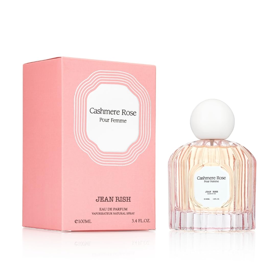 Jean Rish Cashmere Rose bottle front for luxury daily wear.