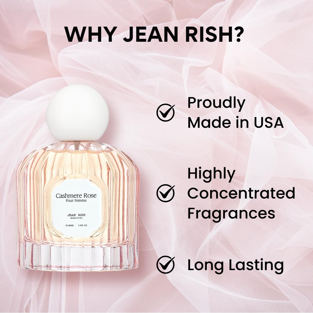 Jean Rish Cashmere Rose base Oud detail conveys depth for date-night wear.