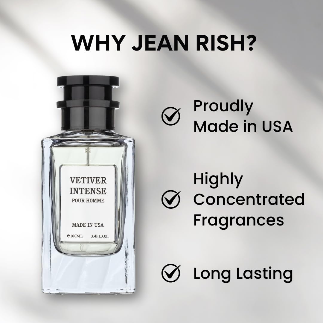 Jean Rish Vetiver Intense cap closeup, sophisticated branding