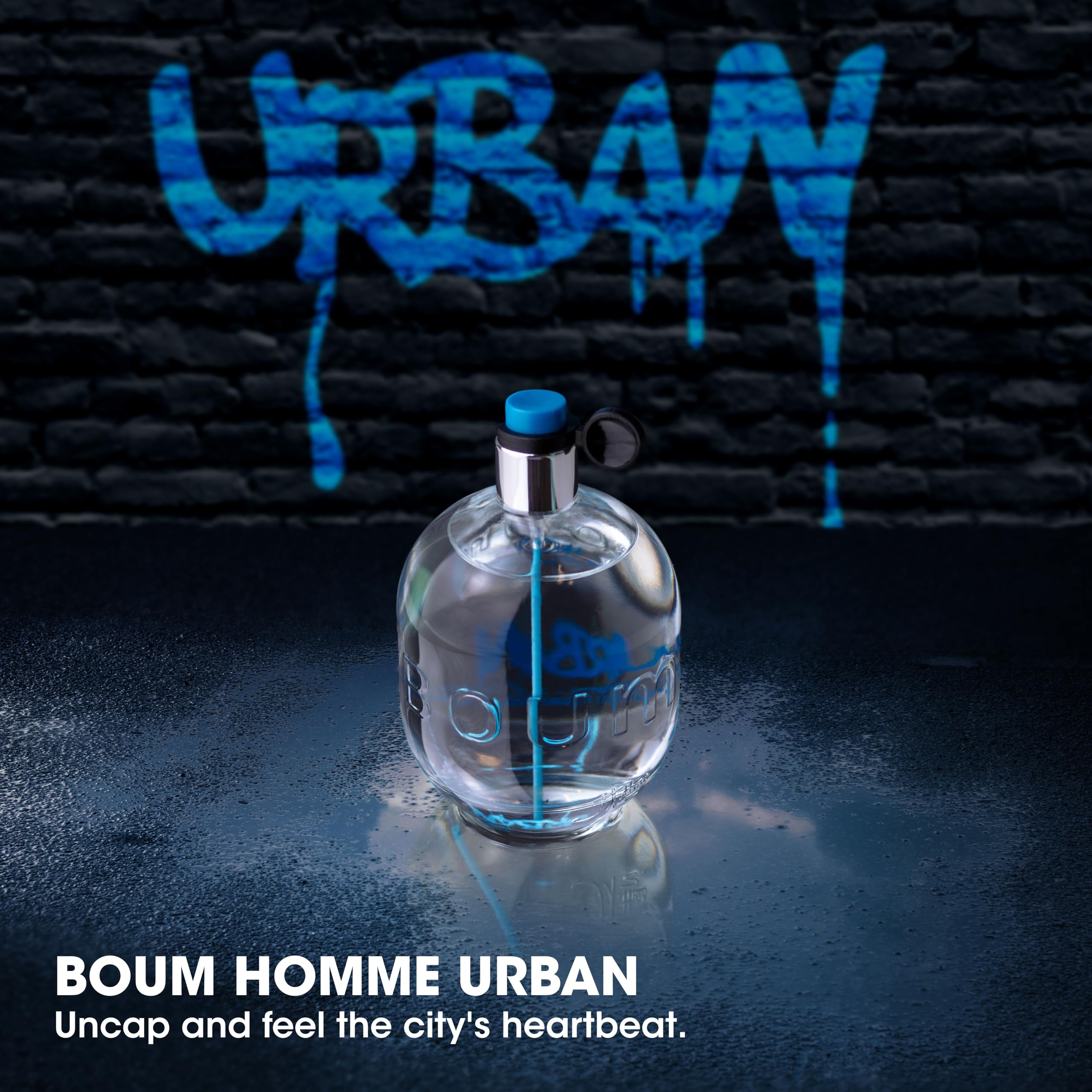 Apply Boum Urban on pulse points for longer wear and presence.