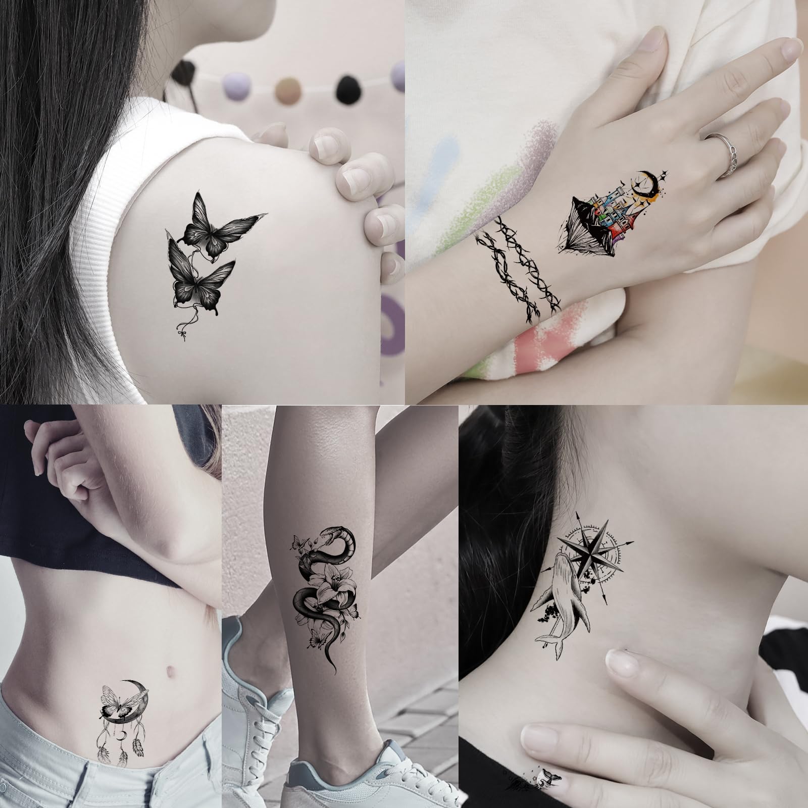 JEeFONNA tiger 3D tattoo design enhances dramatic character looks.