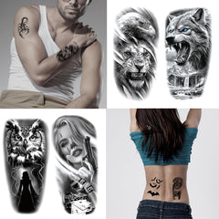 JEeFONNA wolf 3D tattoo design adds fierce style to costumes.