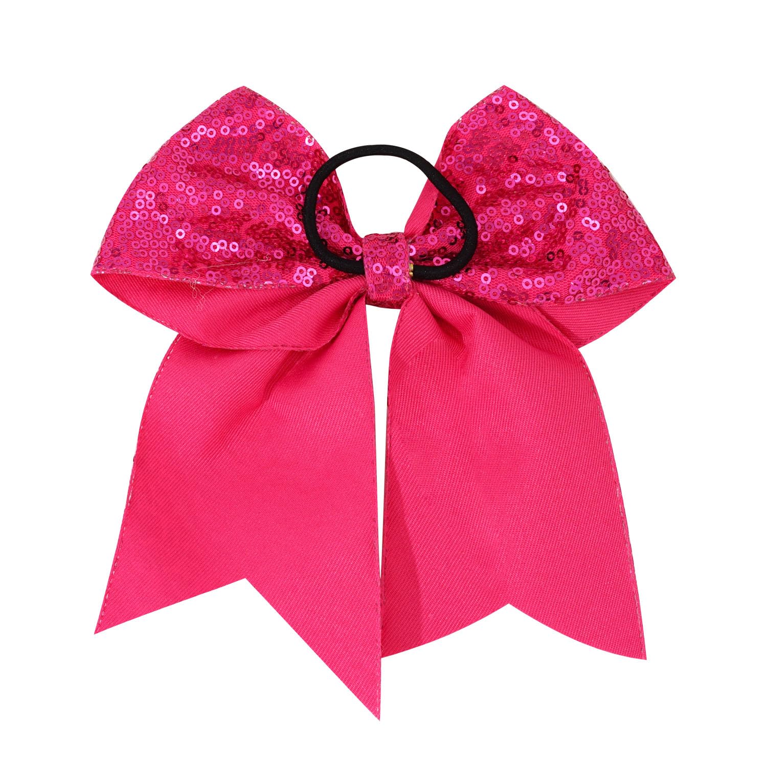 Jeffan 8 inch glitter bow top view for bold game day visuals