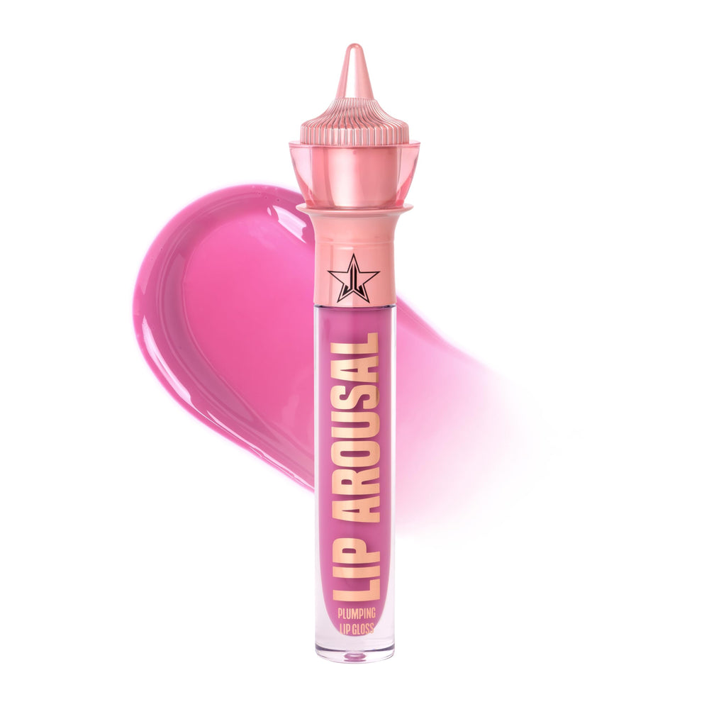 Jeffree Star Lip Arousal Pink Robe packaging for travel-ready glam.