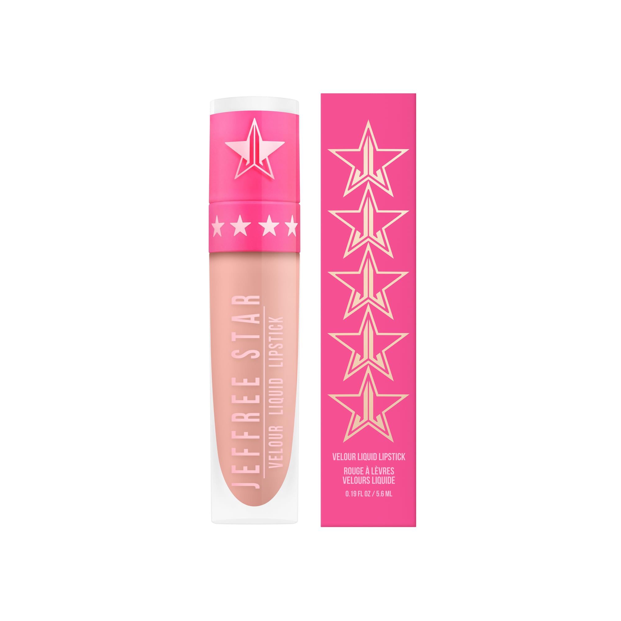 Jeffree Star Velour Lipstick close-up reveals a velvety matte texture.