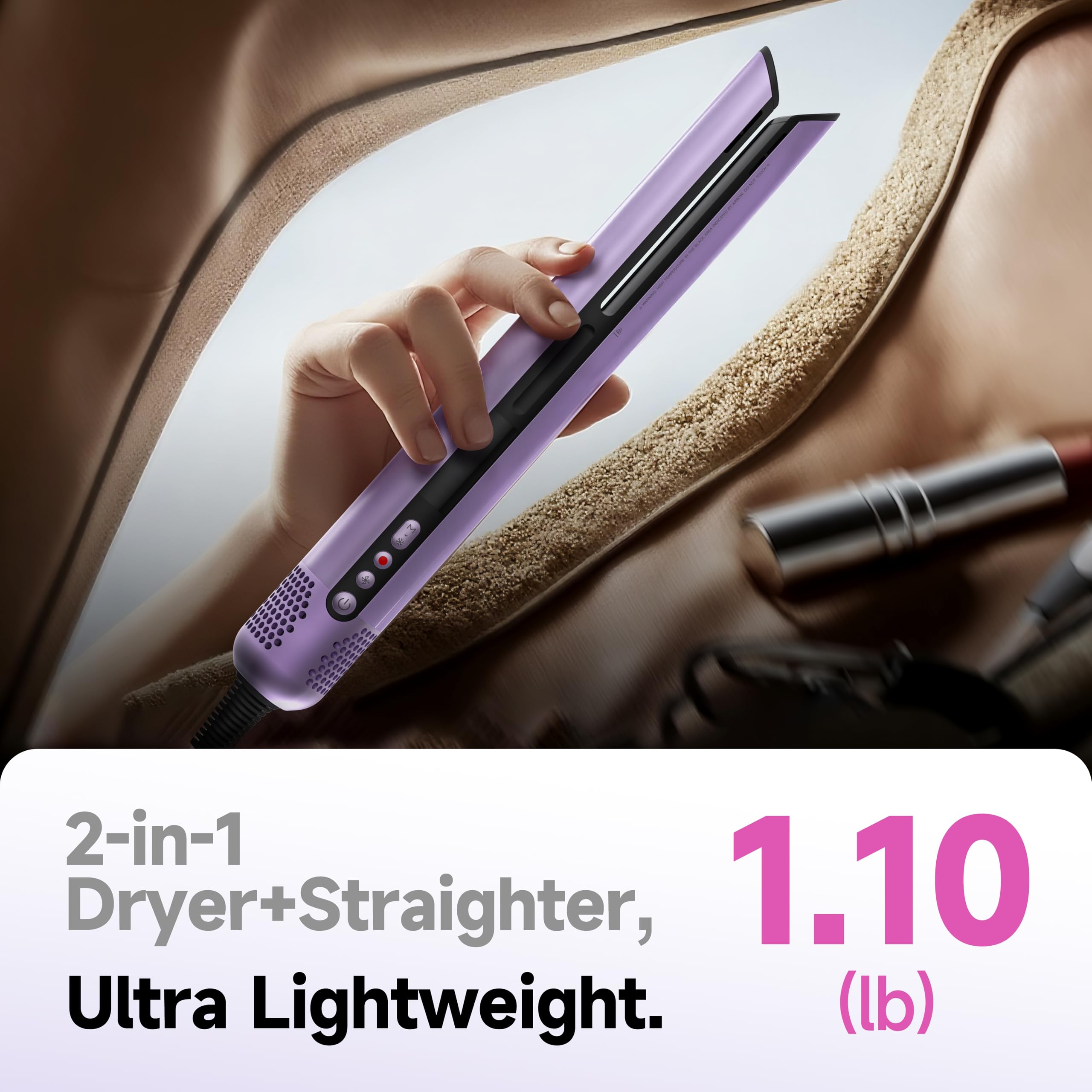 Jellyfish compact travel design supports on-the-go salon-like results
