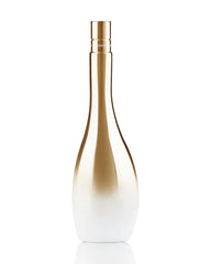 Jennifer Lopez Enduring Glow bottle front view with pink and green accents for vibrant presence.