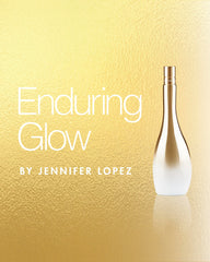 Jennifer Lopez Enduring Glow cap detail highlighting luxe metallic finish.