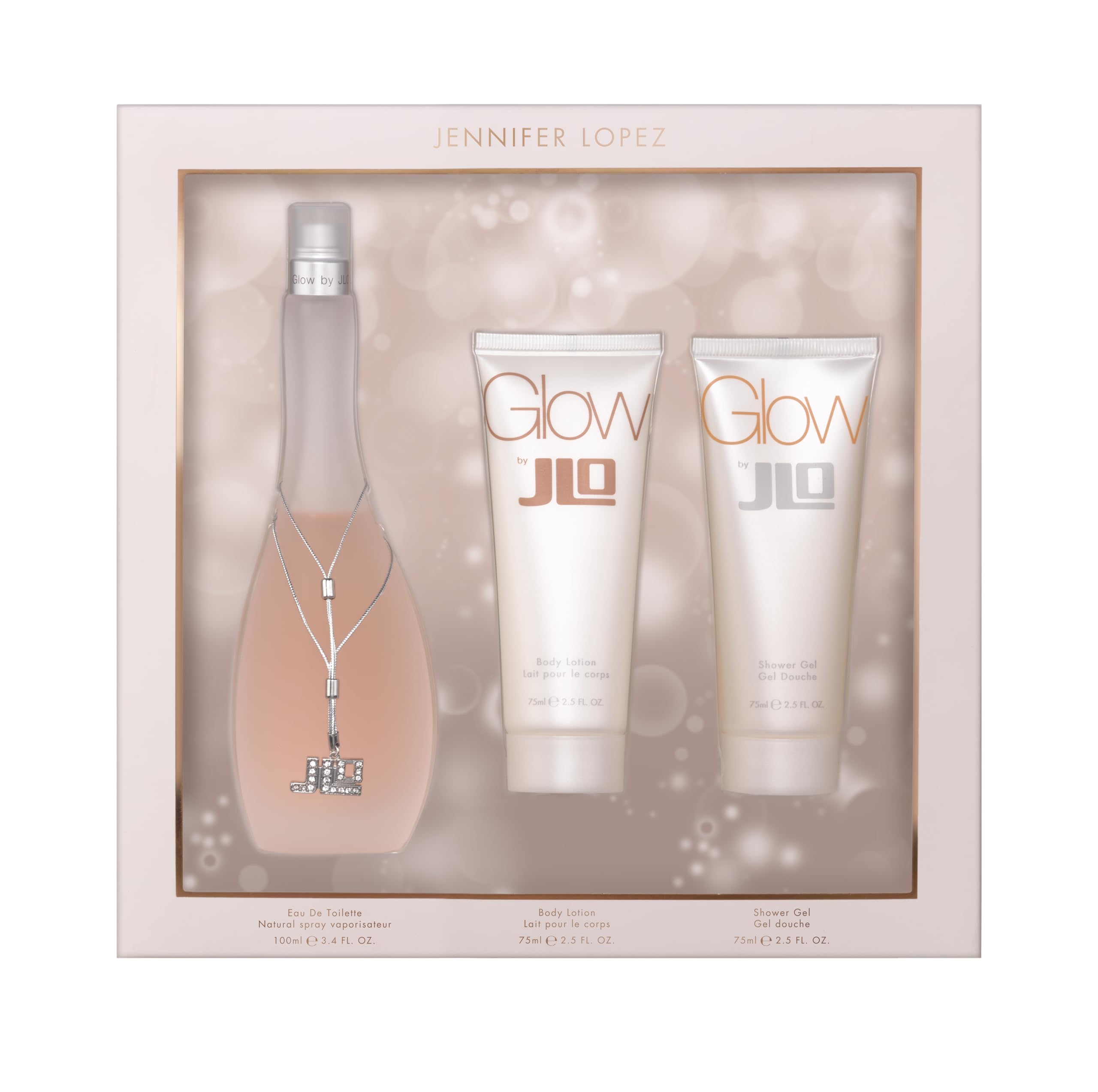 Jennifer Lopez Glow bottle for daily fragrance layering and stylish display.