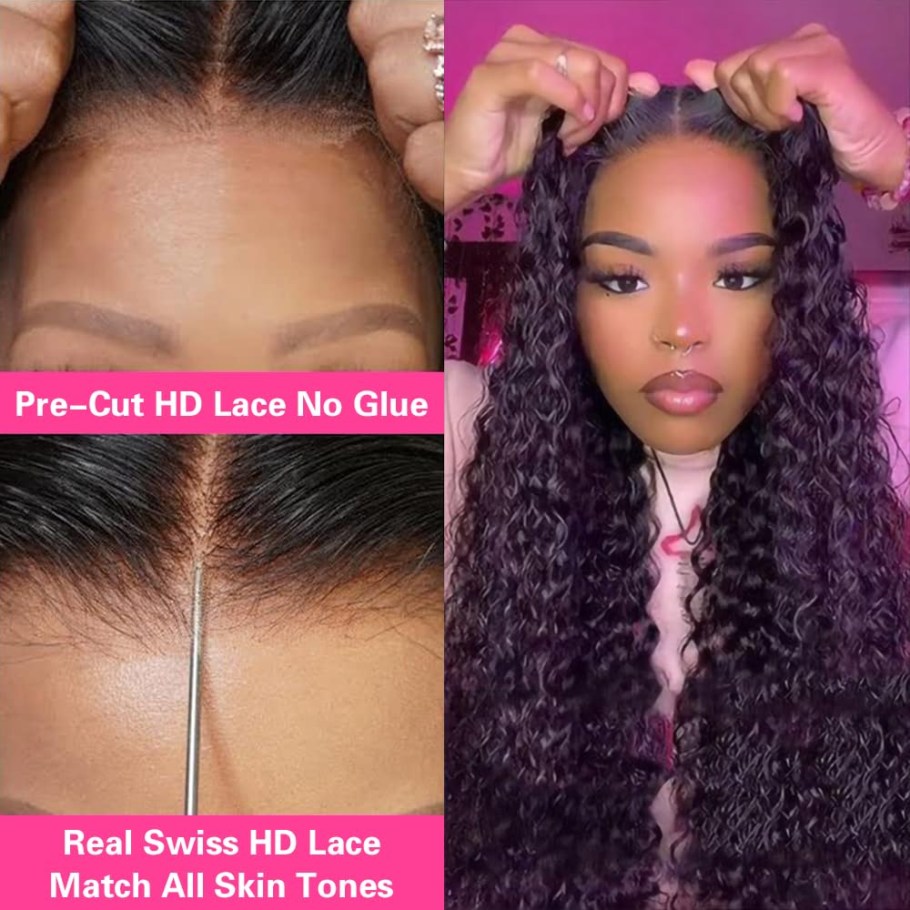 Close-up of Jenniferita wig with removable elastic band for secure, glue-free fit.