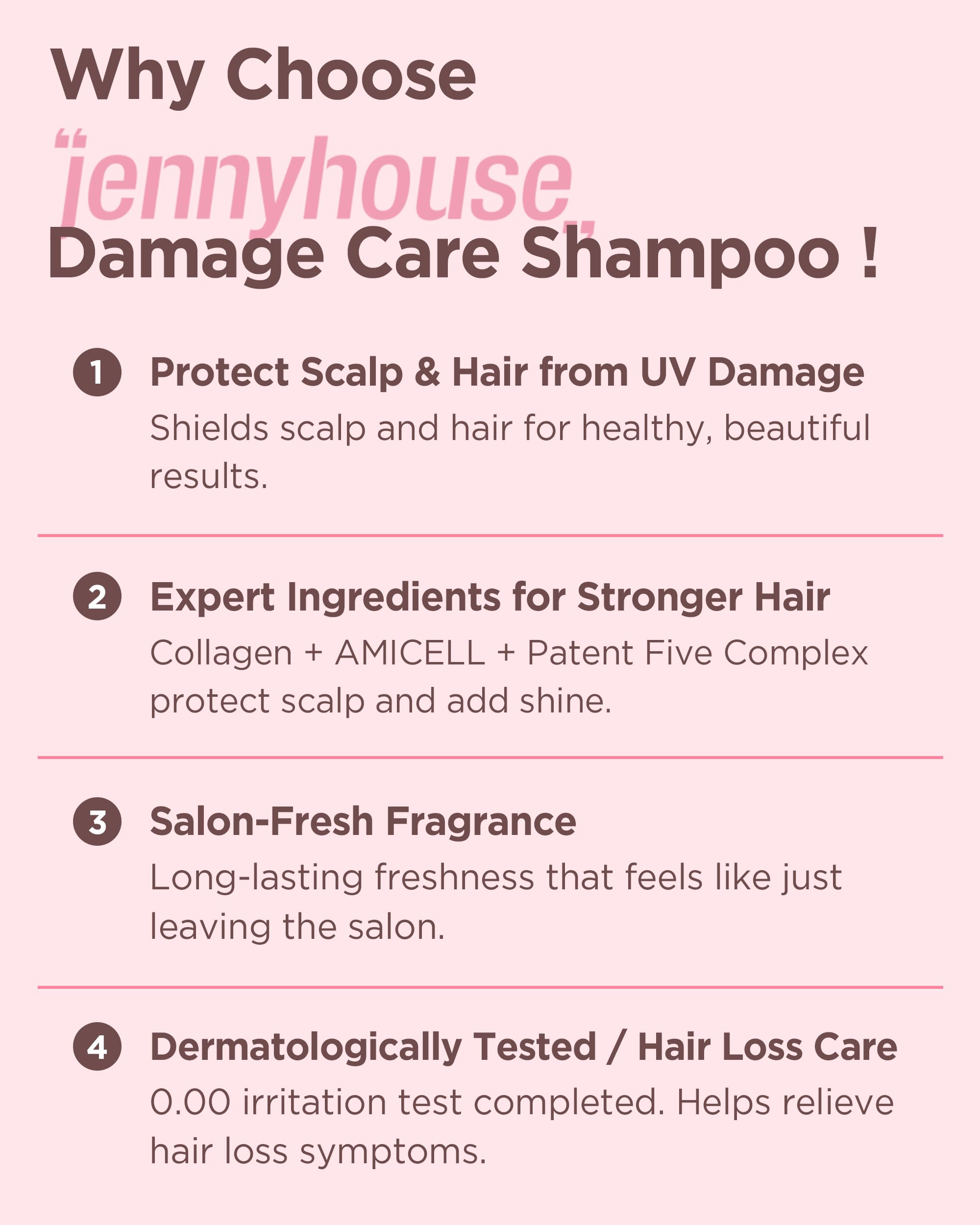JENNYHOUSE Floral scent; refreshing aroma during shampoo routine.
