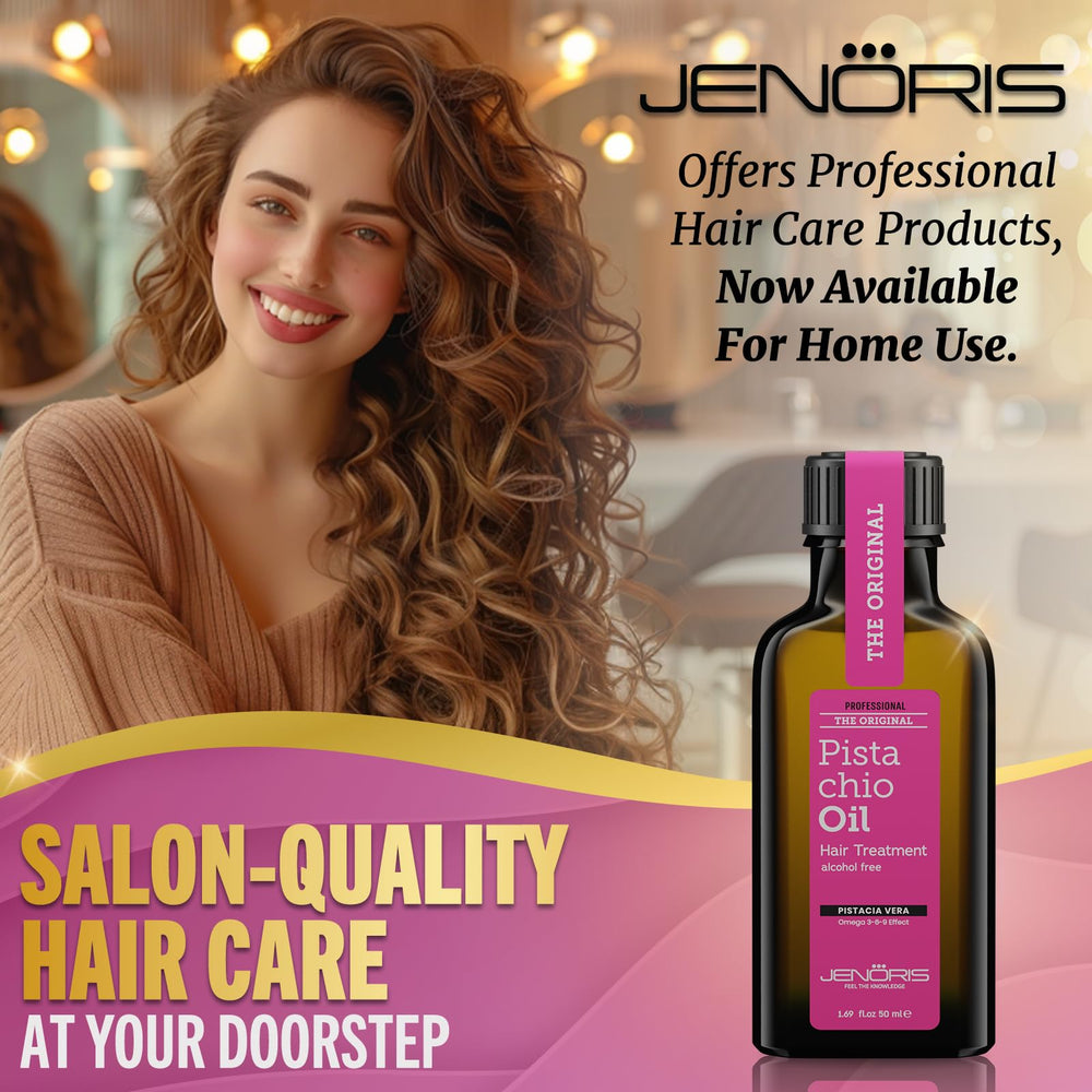 Jenoris Pistachio Oil Serum pump dispensing ensures precise nourishment.
