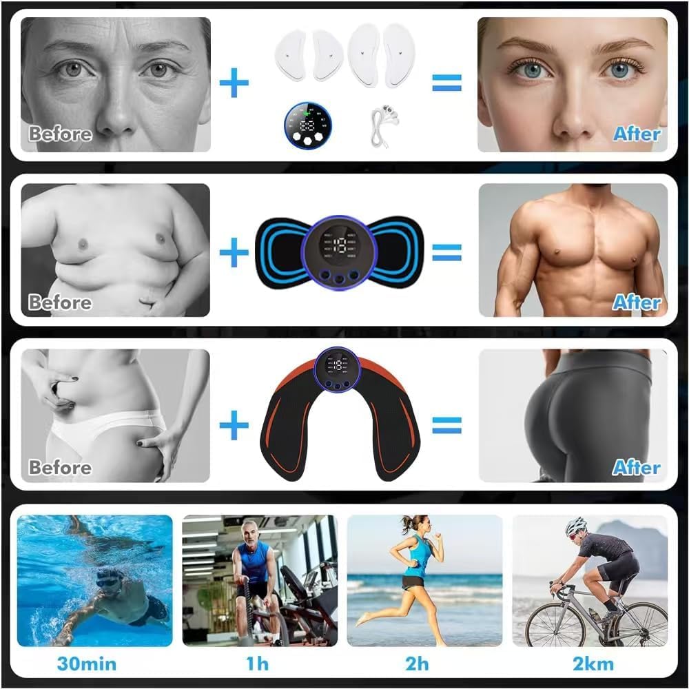 Jenylu transcutaneous electrical stimulator illustrating aesthetic stimulation at home