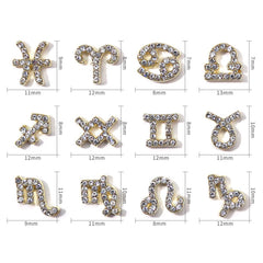 JERCLITY alloy nail charms durable metal and rhinestones for long-lasting wear