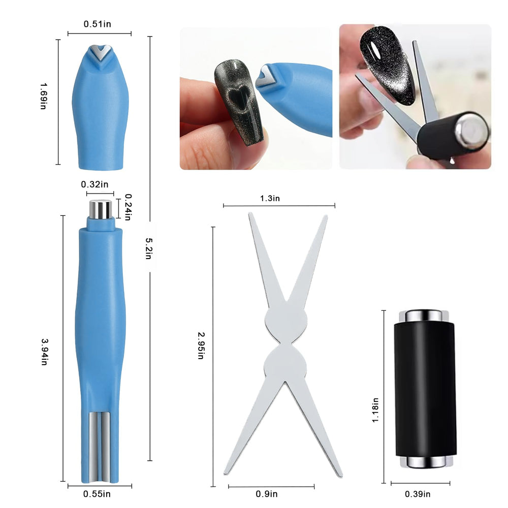 Jerclity cylindrical magnet for precise cat-eye effects on nails