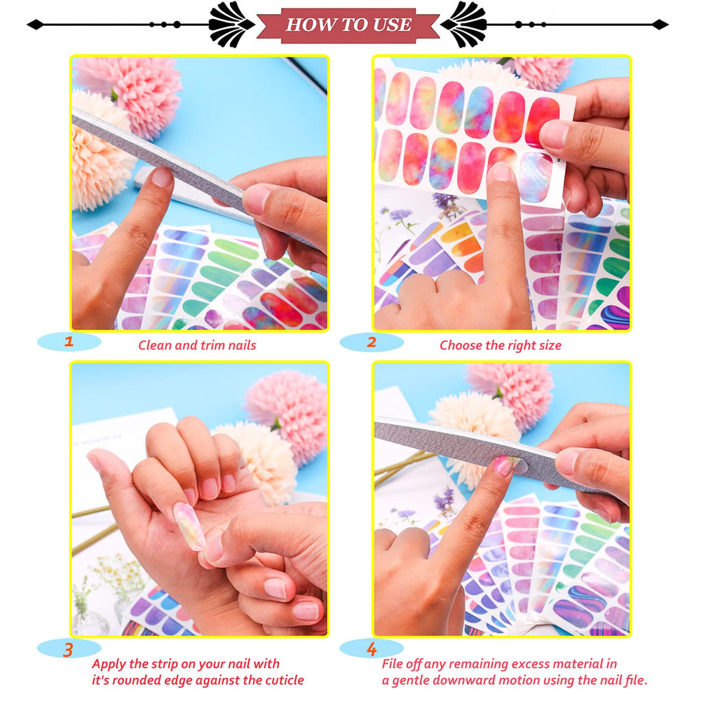Jerclity nail wraps suit gel acrylic and natural nails for versatile home manicures