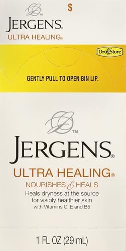 Jergens Ultra Healing applied to hands after washing for smoother skin.