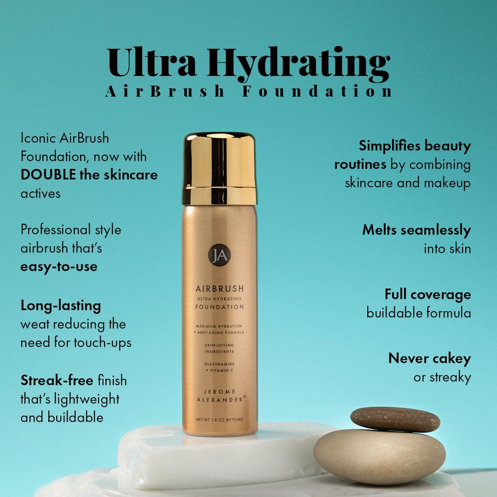 Jerome Alexander Airbrush Foundation performs sweat-proof and humidity-resistant, keeping radiance intact.