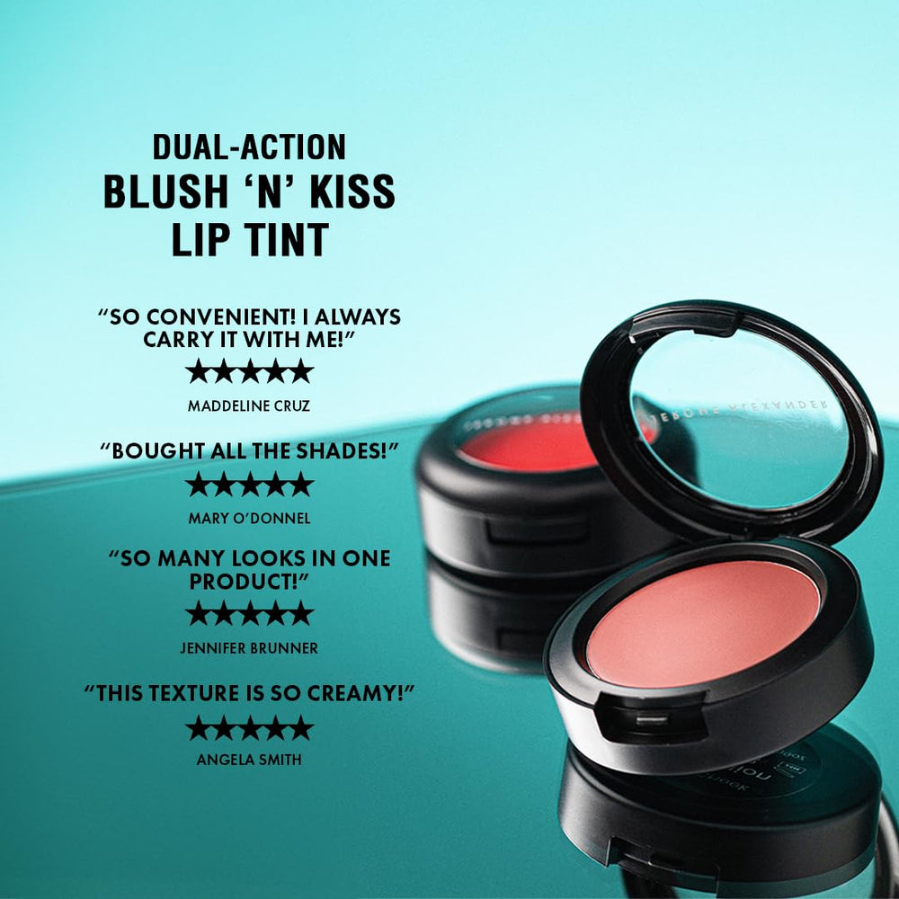 Jerome Alexander Blush 'n' Kiss cream texture blends smoothly