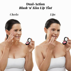 Jerome Alexander Blush ‘n’ Kiss lip tint application showcases buildable color