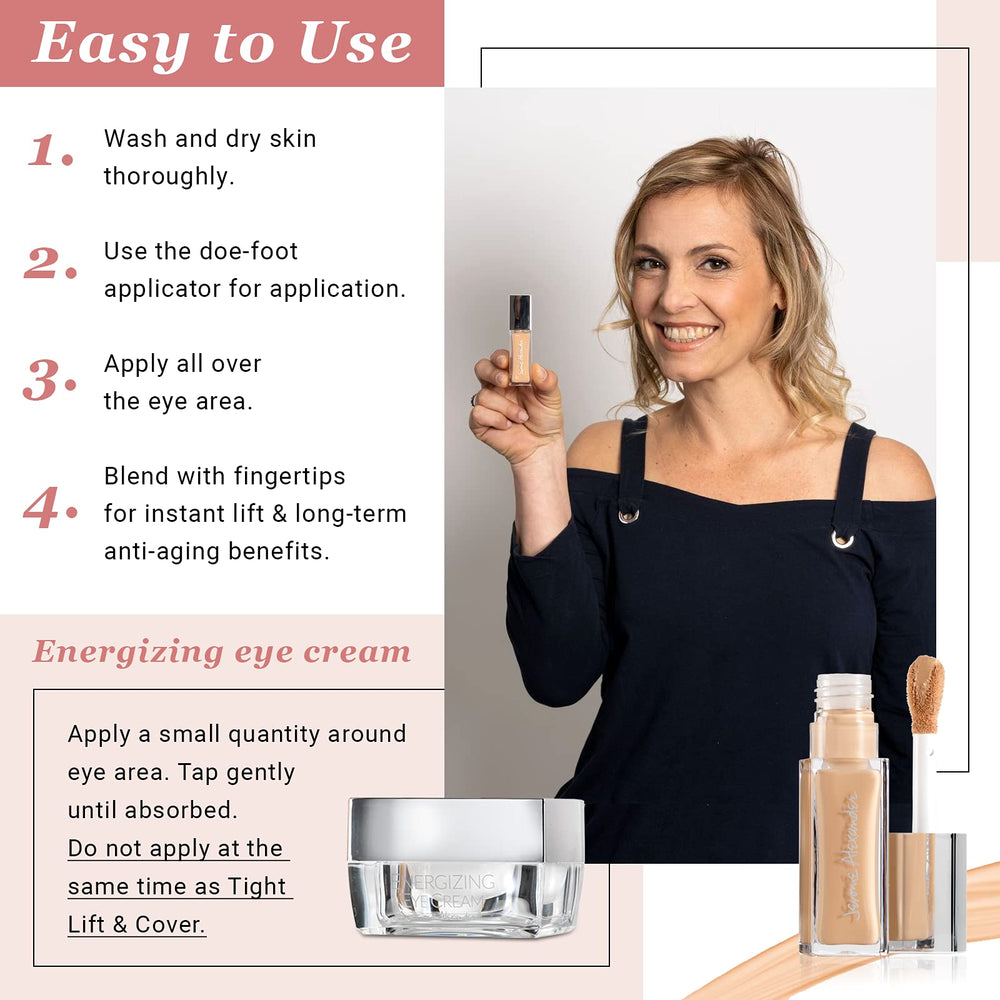 Jerome Alexander JA Basic TLC swirl texture illustrates creamy blendable formula.