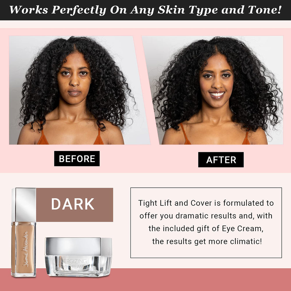 Under-eye area after JA Basic TLC application appears refreshed and less puffy