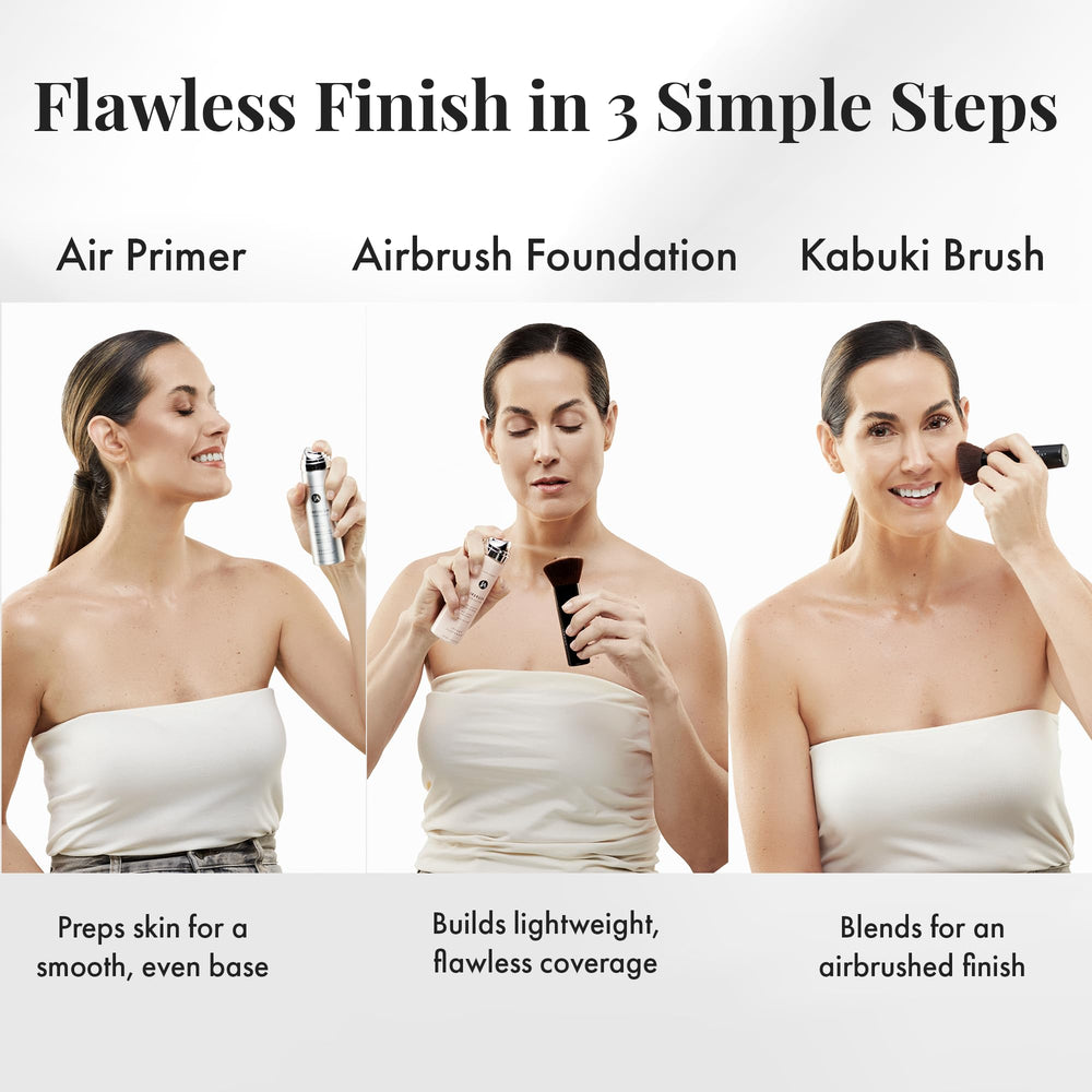 Jerome Alexander Kabuki Brush for precise blending and natural-looking results.