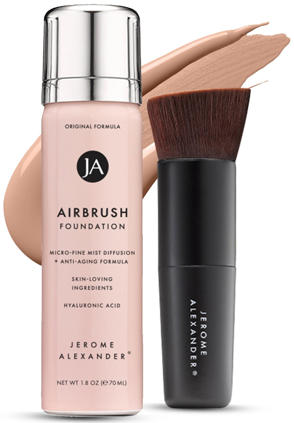 Jerome Alexander MagicMinerals airbrush foundation bottle for a silky, long-lasting finish.