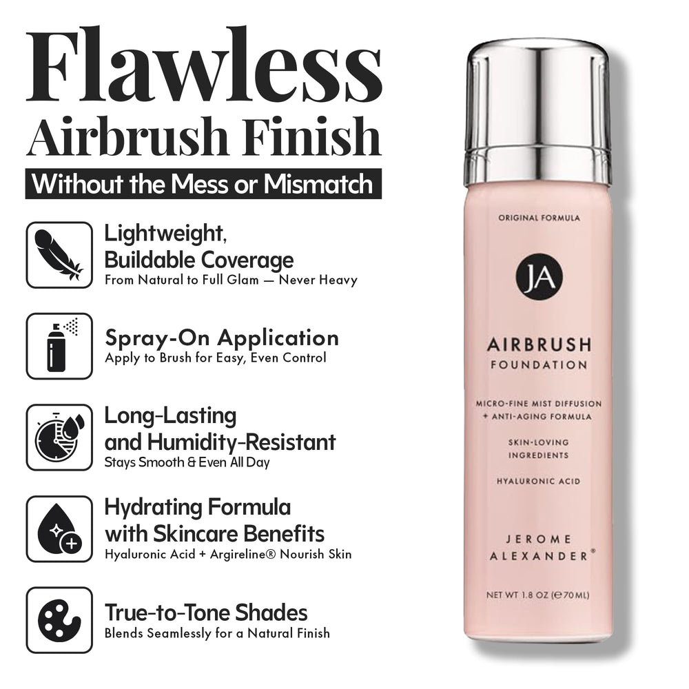 Jerome Alexander MagicMinerals AirBrush mist application delivers even coverage