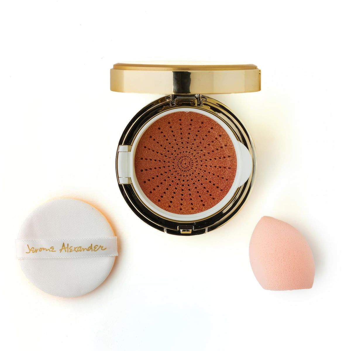 Jerome Alexander MagicMinerals AirCushion compact for a natural semi-matte finish.