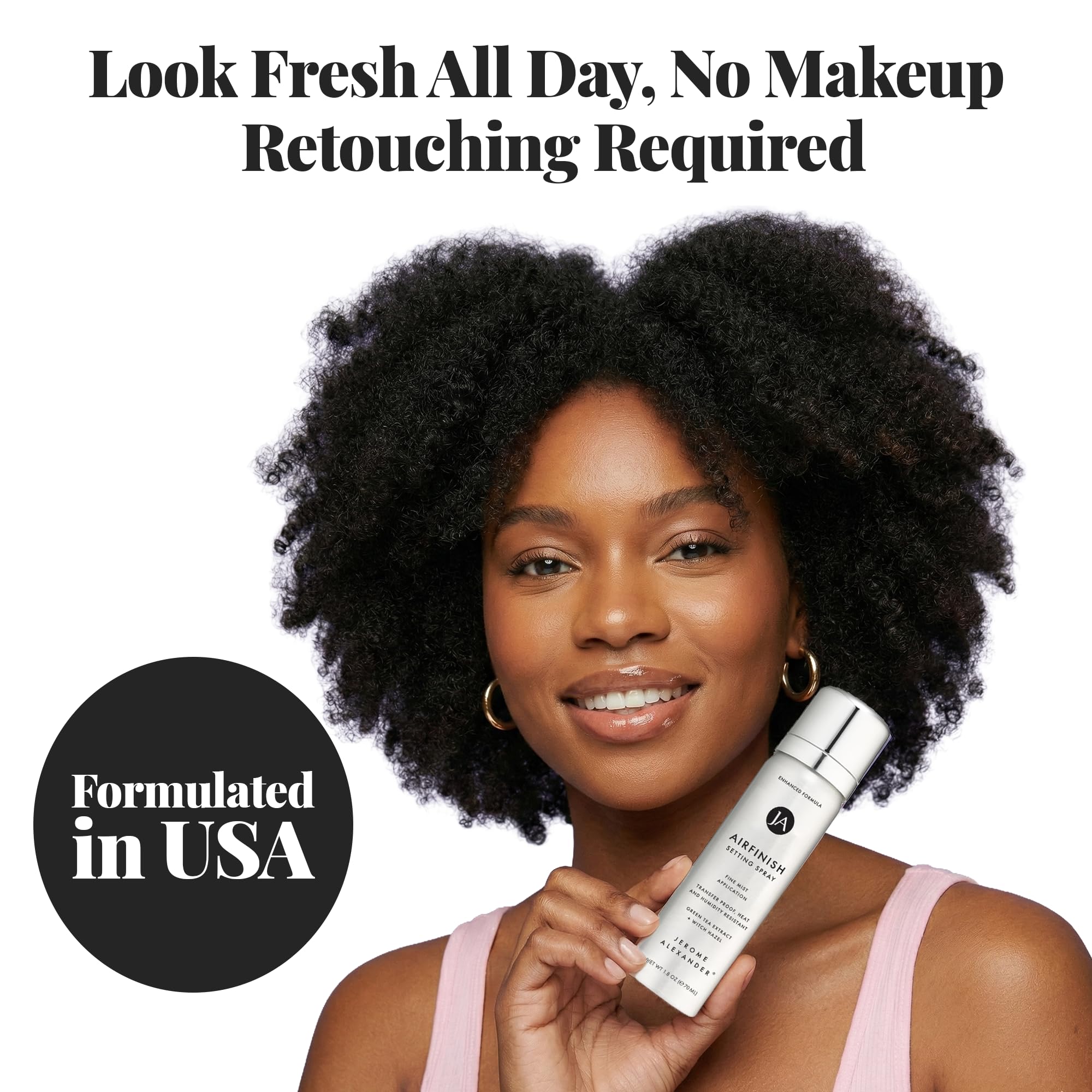 Jerome Alexander AirFinish setting spray delivers weightless protection without heaviness