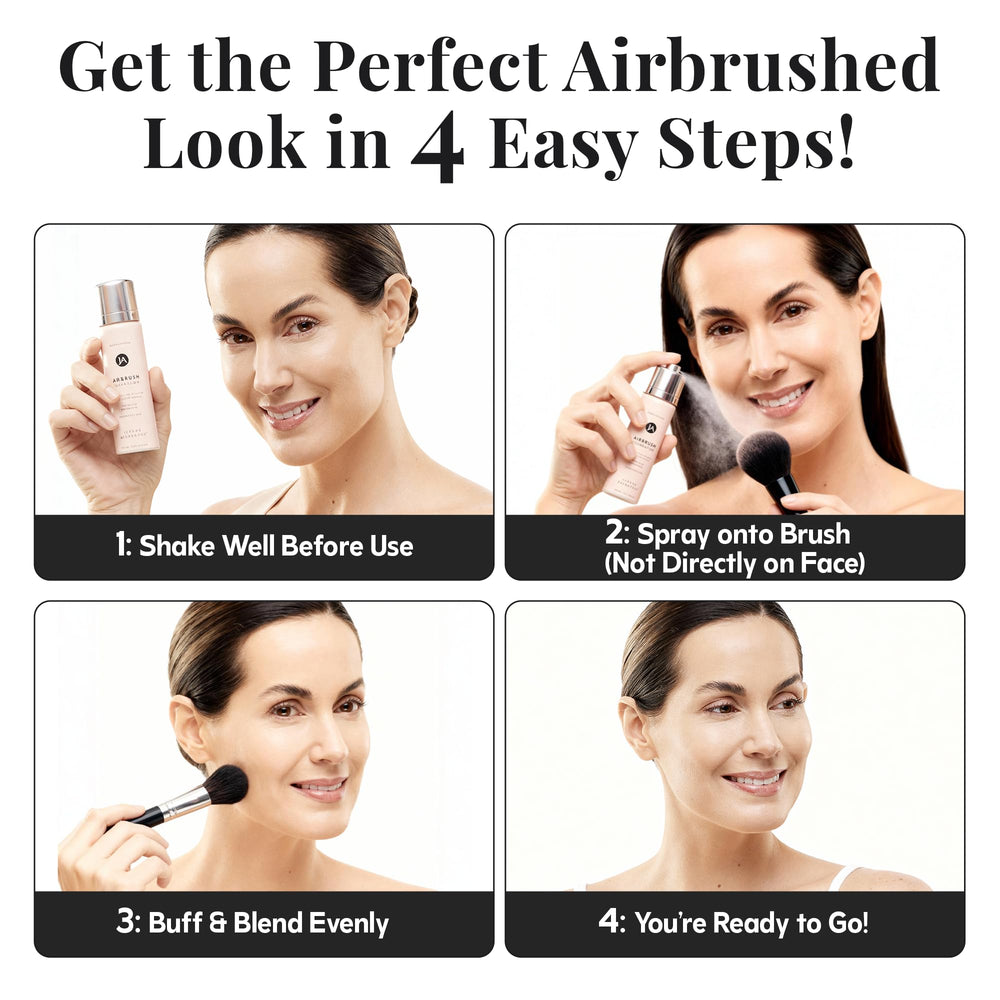 Jerome Alexander MagicMinerals kabuki brush included for precise, lightweight blending.