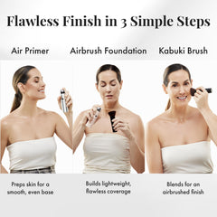Jerome Alexander Kabuki Brush blends mineral foundation for a flawless finish