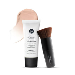 Jerome Alexander My Color Self-Adjusting Foundation bottle showing shade-adapting technology for an even complexion