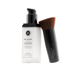 Jerome Alexander foundation uses microbead technology for precise shade matching.