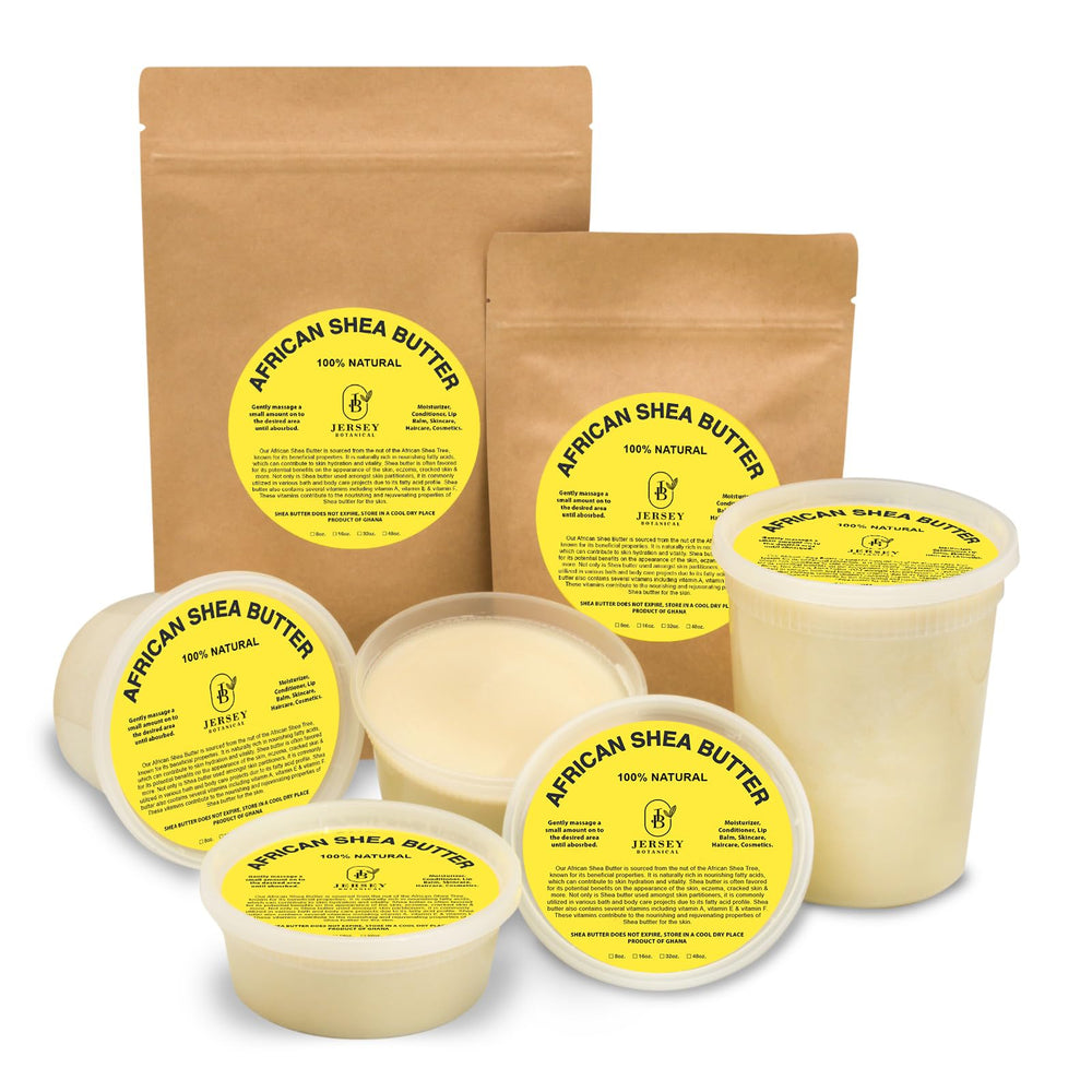 Jersey Botanical hand-processed shea butter from Ghana for nourished skin