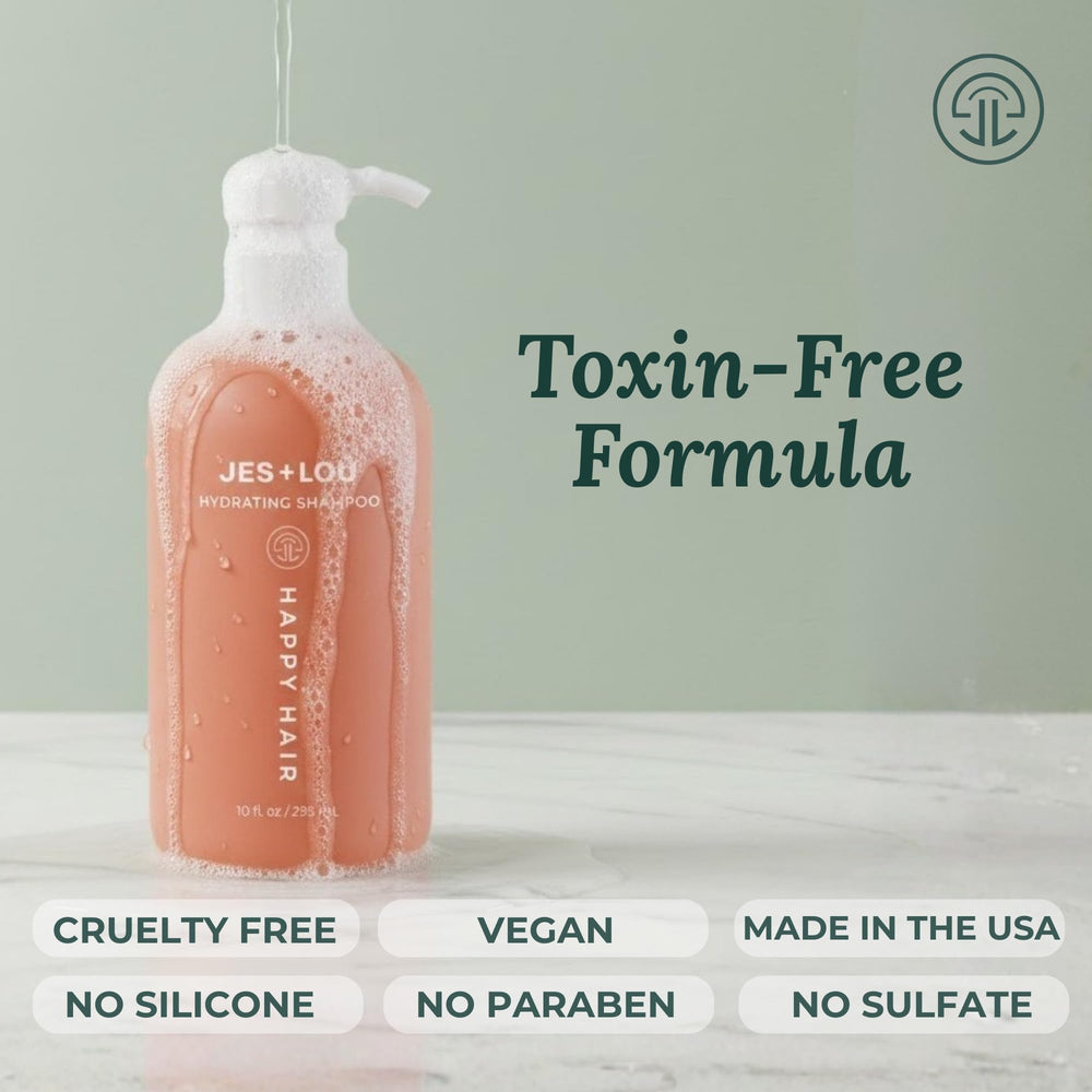 Coconut and flaxseed oils in JES+LOU support strength and shine.
