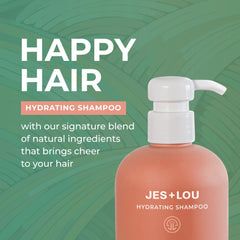 Jess & Lou JES+LOU label close-up highlights natural ingredients for hydration.