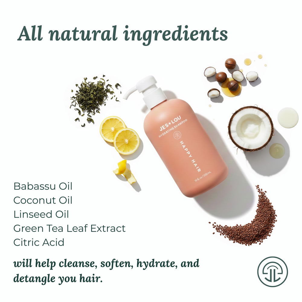 JES+LOU chia and green tea blend nourishes hair.