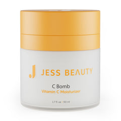JESS BEAUTY C Bomb moisturizer bottle hydrates skin for daily glow