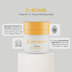 JESS BEAUTY C Bomb cream texture close-up for smooth hydrated skin