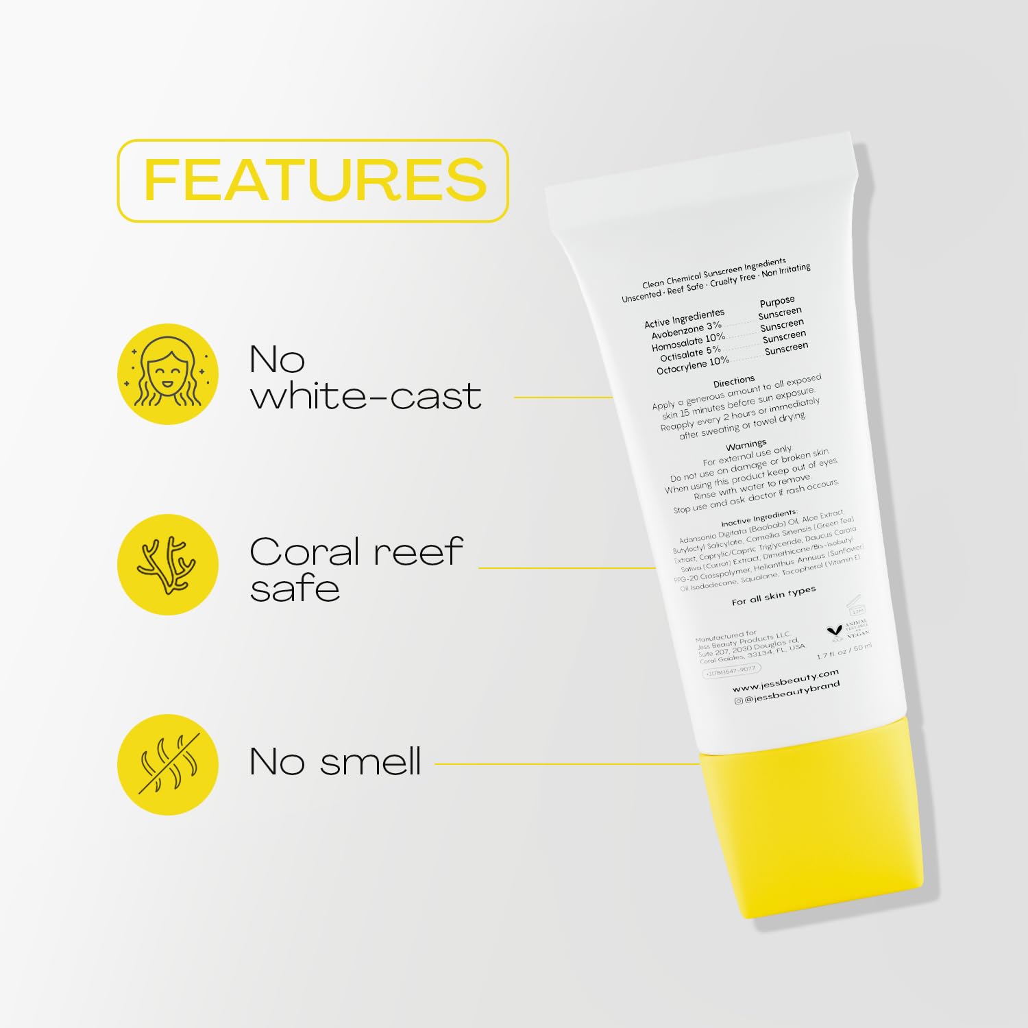 Aloe soothing component illustrated in Let it Sun sunscreen by JESS BEAUTY