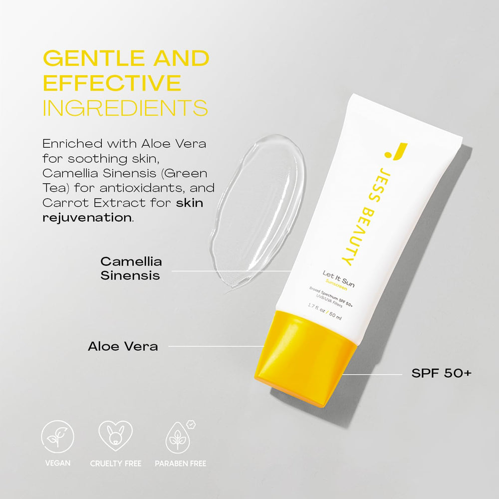Carrot extract visual highlighting skin vitality in Let it Sun by JESS BEAUTY
